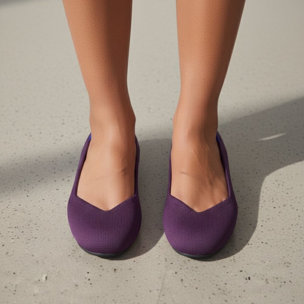 Rothy's Purple Flats with Blue Accent - Picture 2 of 8